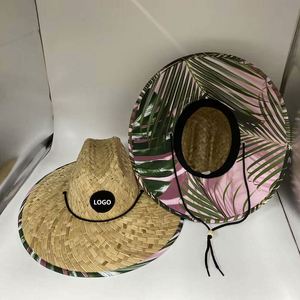 Sombreros de Paja de Salvavidas Naturales para el Verano, con Logotipo Personalizado, Sombrero de Paja Panamá para Surf, Safari y Playa, Venta al Por Mayor - Product Image 4