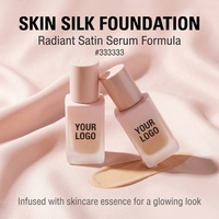 Fond de teint liquide mat personnalisé avec logo, végan, anti-pores, fabricant de maquillage, haute qualité, couvrance totale, anti-transpiration