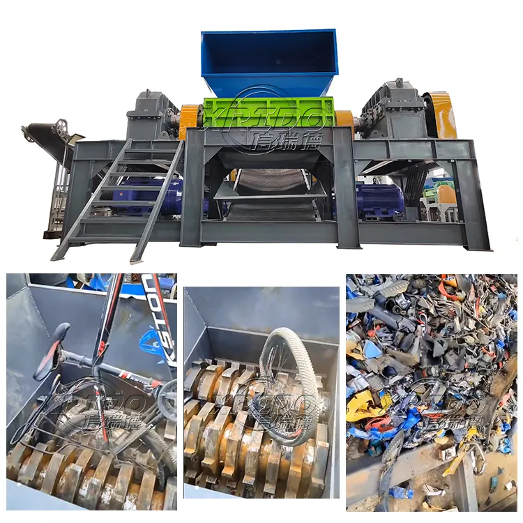 Dubbele As Afval Verpletterende Machine Plastic Schroot Shredder Machine Voor Plastic Recycling/Metaal Recycling Met Ce