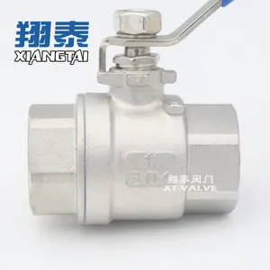 Válvula de bola de dos piezas hecha en China Válvula de acero inoxidable Válvula de bola de acero al carbono