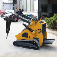Minicargadora con Motor Diésel Japonés, Cargadora Pequeña con Dirección Deslizante y Martillo Rompedor en Venta