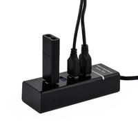 Hub USB 3.0 Haute Vitesse 4-en-1, Station d'Accueil 4 Ports pour Interface SD, Répartiteur de Charge OEM, Concentrateur USB pour PC, Transfert de Données 5 Gbit/s