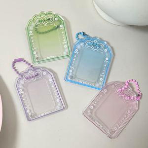 Custom Clear Acrylic Photocard Holder Keychain Promotional Gifts Personalized Photo Frame Key Ring for Bulk Orders - Product Image 3