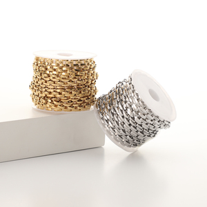 Chaînes en acier inoxydable plaqué or 18 carats pour montres, étanches et tendance, idéales pour la création de colliers et bracelets DIY (vente en gros) - Product Image 4
