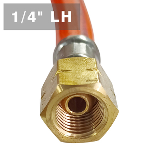 PVC Reinforced Propane <strong>LPG</strong> Gas Extension <strong>Hose</strong> with 1/4 Left Thread Nut Fitting for Regulator - Product Image 2