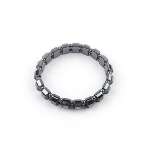 Hematita negra de alta calidad para pulsera para hombre moda onda hematita energía imán elástico <span class=keywords><strong>piedra</strong></span> con cuentas para pulsera bola - Product Image 3