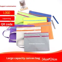 Bolsa de Trabajo para Archivos, Materiales de Estudio, Bolsa para Tareas A4, Bolsa para Guardar Pruebas Escolares, Bolsa Impermeable de Tela Oxford