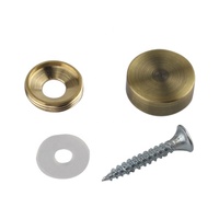 Couvre-vis pour ongles en laiton brossé brillant, 5 pièces, 10, 12, 14, 16, 18, 20, 25mm