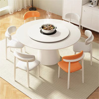 Ensemble de chaises de Table à manger en bois massif moderne nordique extensible pour un usage domestique pour les petits appartements cuisinière à Induction à plaque rotative