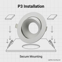 Focos MR16: Luminaria de Techo de Aluminio con Portalámparas GU10, Marco Moderno para Downlight Empotrado, Precio de Fábrica