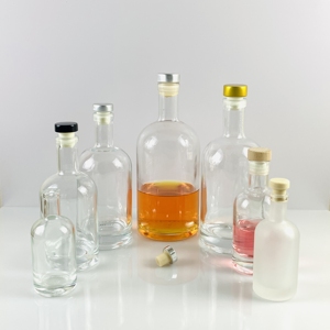 Envase de Vidrio para Licores, Botella Transparente Vacía para Agua, Mezcal, Whisky, Brandy, Vodka, Tequila, Ginebra, Ron, <span class=keywords><strong>Cachaza</strong></span>, 200ml, 500ml, 700ml - Product Image 3