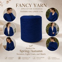 Pulls, cardigans et étoles respirants et confortables en lin teint (12 %), lyocell (36 %) et acrylique (52 %) – Fourniture en gros – Fil Tianshuang 19s