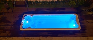 Usine JY8601 bain à remous en acrylique, luxe, double Zone, grand Massage en plein air, Spa de natation bon marché - Product Image 3