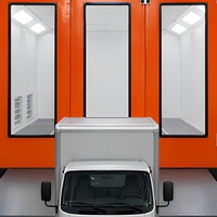 Cabine de peinture pour l'entretien des flottes de camions et d'autobus avec séchage infrarouge électrique