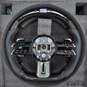 <span class=keywords><strong>Volant</strong></span> en cuir en fibre de carbone LED pour Mercedes BENZ W206 X167 Classe G W464 C257 GLA CLA35 CLS 53 G63 GLS63 <span class=keywords><strong>AMG</strong></span> - Product Image 1