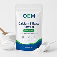 Poudre de silicate de calcium de qualité alimentaire, assaisonnement, agent anti-agglomérant en vrac, certifié HACCP ISO HALAL KOSHER, durée de conservation de 24 mois