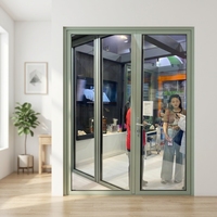 LEAWOD Fournisseur direct de portes et fenêtres intérieures en aluminium de haute qualité, profilés en alliage d'aluminium, portes pliantes en verre pour cuisine