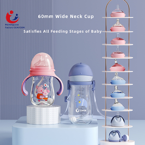 Biberón <span class=keywords><strong>de</strong></span> PP Personalizado para Bebés, Vaso Antiderrames <span class=keywords><strong>de</strong></span> Plástico para Niños con Boquilla y Múltiples Opciones <span class=keywords><strong>de</strong></span> Tetinas - Product Image 1