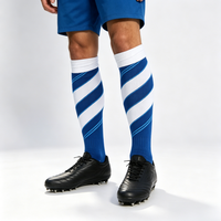 Chaussettes de football personnalisées pour jeunes, antibactériennes, pour terrains synthétiques, en coton respirant de qualité supérieure, avec lettres personnalisables, anti-ampoules