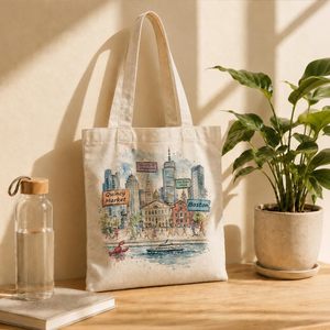 <span class=keywords><strong>Bolsa</strong></span> <span class=keywords><strong>de</strong></span> Lona Urbana, <span class=keywords><strong>Bolsa</strong></span> <span class=keywords><strong>de</strong></span> Compras Reutilizable para el <span class=keywords><strong>Trabajo</strong></span>, Viajes, Regalo con Diseño <span class=keywords><strong>de</strong></span> Paisaje Urbano para Amigos - Product Image 5