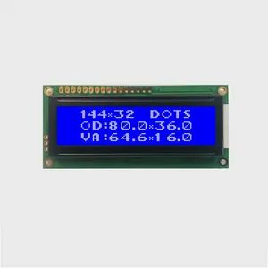 Led Backlight Light 16064 Dots Blue Background Graphic Module With 16pin 2.6 Display 144x32 Lcd 144