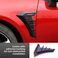 Autocollants décoratifs universels noirs en ABS de 30 cm pour ailes latérales et sorties d'air pour Tesla Model 3