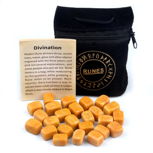 Bán buôn khắc đá quý đá mã não Rune đá Rune chữa bệnh thiết lập với Túi Pha lê Rune Bộ - Product Image 4