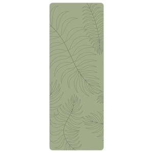 Tapis de yoga transfrontalier mat sans odeur en fibres de coco PU haute densité, léger, élargi, antidérapant, résistant à l'usure, motif feuille - Product Image 1