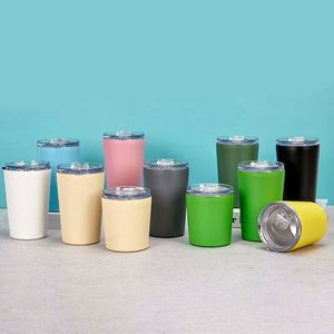 High-Appearance 8oz Stainless Steel Insulated <b>Cup</b> Korean Mini Coffee Milk Tumbler for Couples Students Travel - Product Image 1