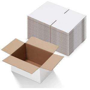 صناديق كرتون مموجة مخصصة قابلة لإعادة التدوير بيضاء للشحن - Product Image 3