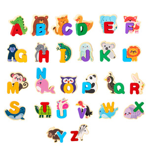 Juguete Educativo Temprano de Madera con Letras del Alfabeto y Animales para Niños, Rompecabezas de Mariposa Montessori - Product Image 2