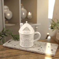 Nouveautés 2026 – Tasse en céramique 3D Ours Brun 320 ml Réutilisable pour Enfants et Amies – Compatible Lave-Vaisselle et Micro-ondes – Cadeau