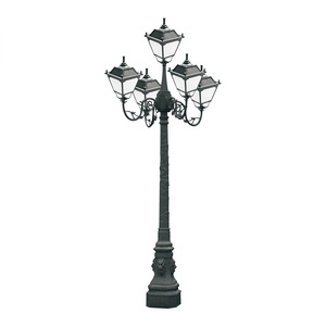 Lampadaire LED extérieur traditionnel en alliage d'aluminium, étanche, blanc chaud 3500K, forme carrée, montage mural, éclairage de jardin, garantie 10 ans - Product Image 1