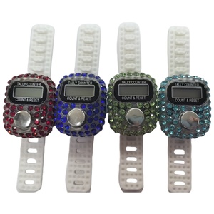 Высокое качество Золотой камень портативный цифровой электронный палец кольцо счетчик Многоцветный Пластиковый корпус для подсчета - Product Image 3