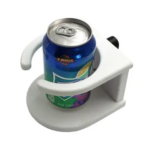 Boat yacht drink cup holder white plastic with slide rail/with suction cup marine fitting