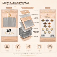 Sac en plastique de 50g pour tabac à rouler et cigares, avec fermeture éclair et autocollant, vente en gros