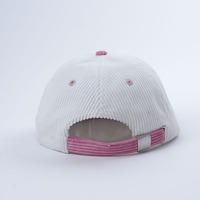 Kustom 5 Panel dua nada korduroi topi ayah tidak terstruktur Snapback dengan Logo bordir