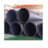 Tuyau de drainage en plastique noir à double paroi ondulée en HDPE DN8/12/18/20/24 pouces, 6 pouces, 300 mm, 500 mm, 800 mm