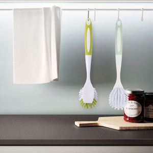 Brosse à pot en plastique à long manche, brosse de nettoyage multifonctionnelle pour la maison, pour les pots et la vaisselle, élimination des taches - Product Image 2