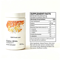 Créatine monohydrate, poudre de BCAA, saveur pêche mangue, riche en protéines, végétalien, complément alimentaire pour adultes, OEM, étiquette privée, vente en gros