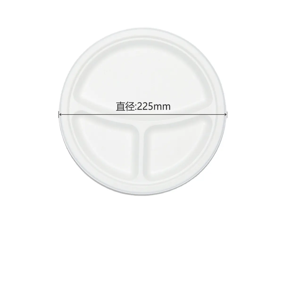 LuzhouPack plaque ronde biodégradable de 9 pouces au design personnalisé