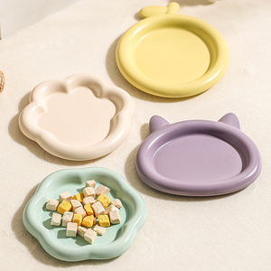 Fábrica personalizada al por mayor Popular lindo plato de cerámica para mascotas cachorro tazón gato perro comida tazón de alimentación gatito gato comida tazón de cerámica plato - Product Image 5