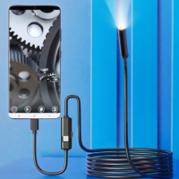 Penjualan terlaris ponsel Android/iOS koneksi langsung 8mm Probe 2 juta piksel HD Industri endoskopi 3in1 pipa kamera inspeksi
