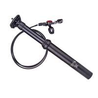 Tija de sillín con gotero para MTB, poste de asiento de suspensión ajustable, enrutamiento interno, Cable externo, palanca remota, 100mm, viaje, 30,9, 31,6