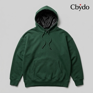 Felpa <span class=keywords><strong>con</strong></span> <span class=keywords><strong>Cappuccio</strong></span> Personalizzata Cbydo in Spugna Francese <span class=keywords><strong>con</strong></span> Fodera in Raso e Logo Personalizzato per la Cura dei Capelli Ricci - Product Image 1