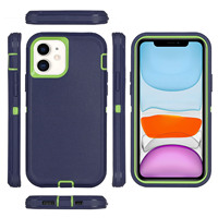 Coque de téléphone pour Apple 15 Pro, protection intégrale, triple protection, compatible avec les modèles 13/14, anti-chute, finition mate