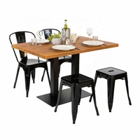 Ensemble de table à manger et chaises en métal de luxe moderne et contemporain pour restaurants, hôtels, espaces extérieurs, salons, fermes, bars à domicile et parcs