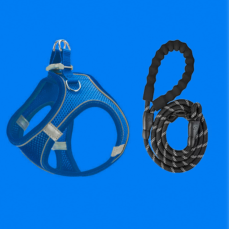 Corde noire réfléchissante anti-étirement améliorée de 1,5 m bleu foncé