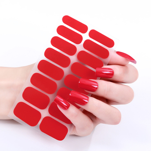 แผ่นติดเล็บสีทึบ16ชิ้นวัสดุที่ปลอดภัยหรูหราสำหรับความงามเล็บจากโรงงานจีน - Product Image 1