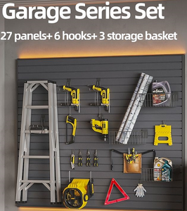 Étagère murale WPC robuste et écologique, multi-niveaux, résistante à l'eau, moderne, réglable, grande capacité, pour fitness - Product Image 1